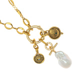 WHITE PEARL CHARM NECKLACE