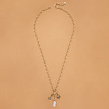 WHITE PEARL CHARM NECKLACE