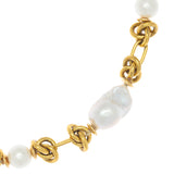 TWISTED GOLD PEARL NECKLACE