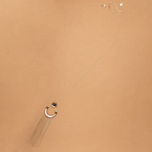 GOLD TIGER EYE STONE TASSEL NECKLACE (PRE-ORDER TAKES 15 DAYS)