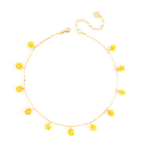 AMAZONITE FLORAL DROPS NECKLACE