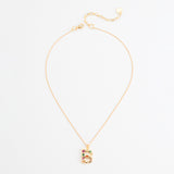 LUCKY STONE ALPHABET NECKLACES B