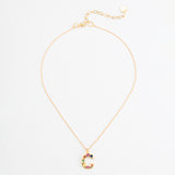 LUCKY STONE ALPHABET NECKLACES C