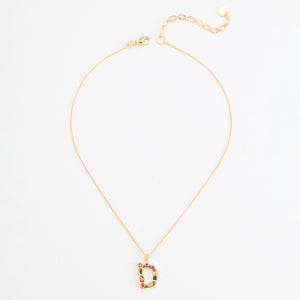 LUCKY STONE ALPHABET NECKLACES D
