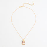 LUCKY STONE ALPHABET NECKLACES E