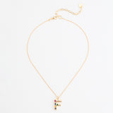 LUCKY STONE ALPHABET NECKLACES F