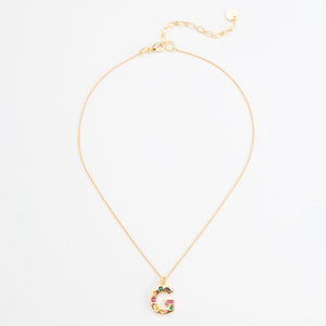 LUCKY STONE ALPHABET NECKLACES G