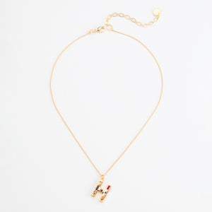 LUCKY STONE ALPHABET NECKLACES H
