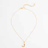 LUCKY STONE ALPHABET NECKLACES J