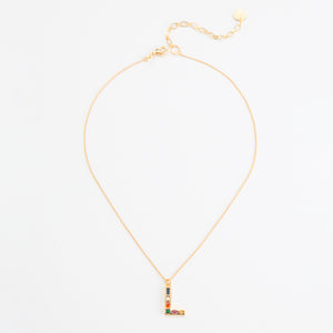 LUCKY STONE ALPHABET NECKLACES L