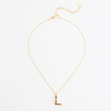 LUCKY STONE ALPHABET NECKLACES L