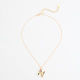LUCKY STONE ALPHABET NECKLACES N