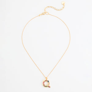 LUCKY STONE ALPHABET NECKLACES Q