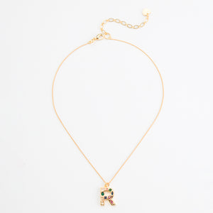 LUCKY STONE ALPHABET NECKLACES R