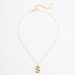 LUCKY STONE ALPHABET NECKLACES S
