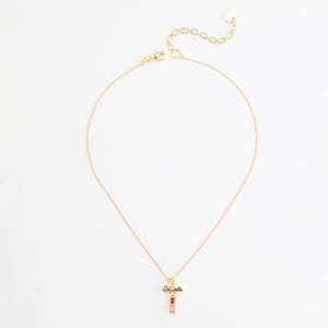 LUCKY STONE ALPHABET NECKLACES T