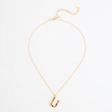 LUCKY STONE ALPHABET NECKLACES U