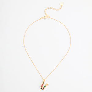 LUCKY STONE ALPHABET NECKLACES V