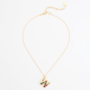 LUCKY STONE ALPHABET NECKLACES W