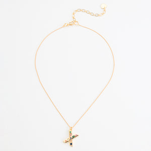 LUCKY STONE ALPHABET NECKLACES W