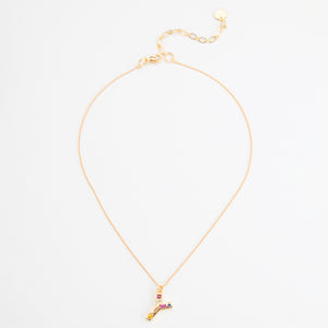 LUCKY STONE ALPHABET NECKLACES Y
