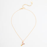 LUCKY STONE ALPHABET NECKLACES Y