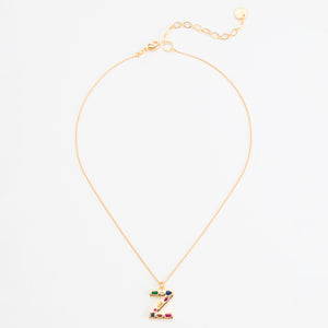 LUCKY STONE ALPHABET NECKLACES Z