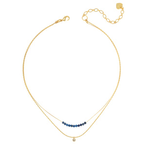 Lapis lazuli - POWER STONE DOUBLE-LAYERED NECKLACE
