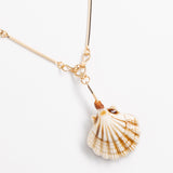 CREAM SHELL CHARM NECKLACE