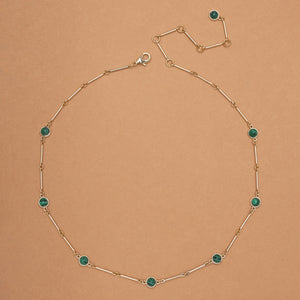 MALACHITE GOLD CHAIN NECKLACE