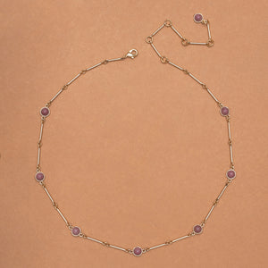 NUDE STONE MIX GOLD NECKLACE