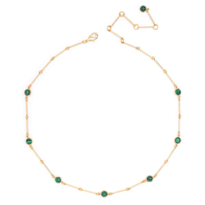 MALACHITE GOLD CHAIN NECKLACE