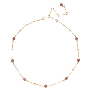 NUDE STONE MIX GOLD NECKLACE