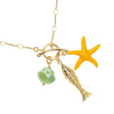 STAR FISH PEARL CHARM NECKLACE