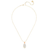 FREEFORM WHITE PEARL PENDANT NECKLACE