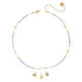 MOMMYS & ME AQURMARINE STONE  NECKLACE