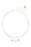 MOMMYS & ME AQURMARINE STONE  NECKLACE