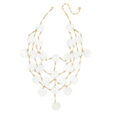 IVORY GOLD CHAIN LAYERED CAPIZ SHELL NECKLACE (PRE-ORDER TAKES 15 DAYS)