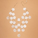 IVORY GOLD CHAIN LAYERED CAPIZ SHELL NECKLACE (PRE-ORDER TAKES 15 DAYS)