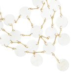 IVORY GOLD CHAIN LAYERED CAPIZ SHELL NECKLACE (PRE-ORDER TAKES 15 DAYS)