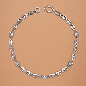 FIGURE EIGHT CLEAR STONE NECKLACE