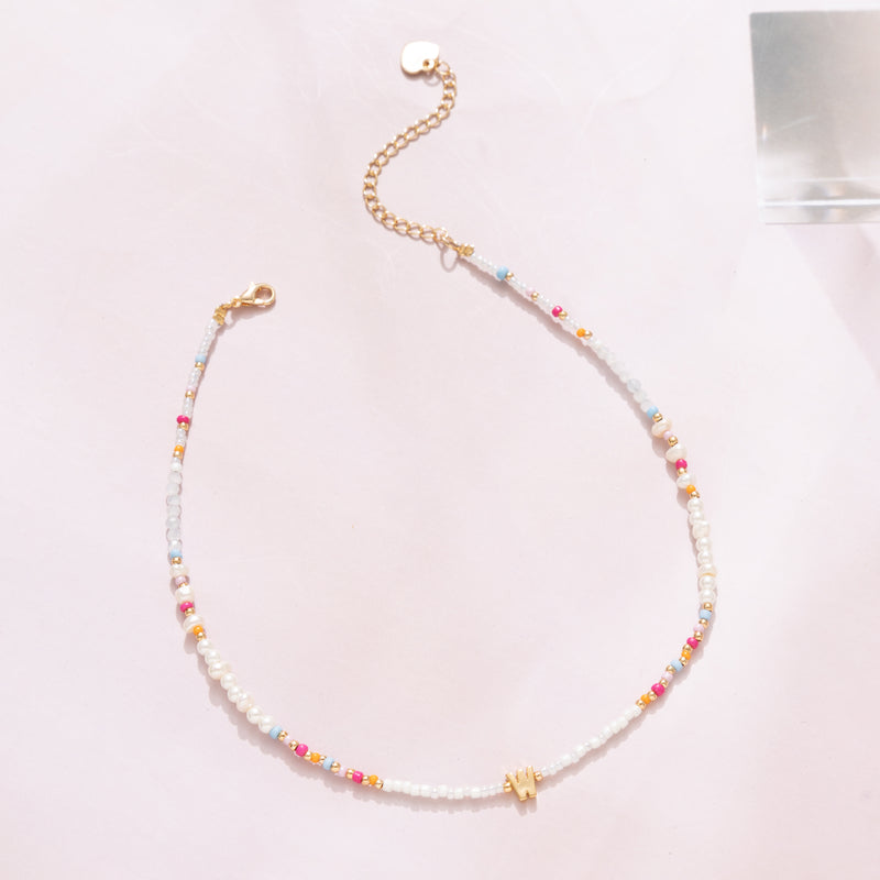 Me Summer Mix Pearl "Necklace" (เลือกอักษร Initial ได้)