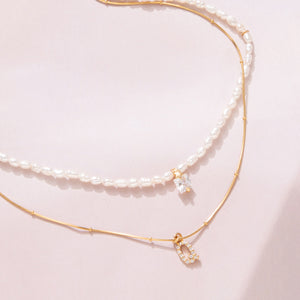 Me White Pearl "สร้อยคอ" (เลือกอักษร Initial ได้)