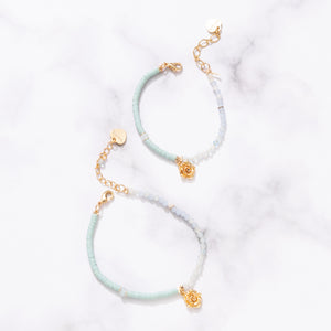Mommy Blue Beaded "สร้อยข้อมือ"