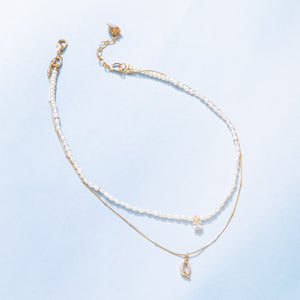 Mommy White Pearl "สร้อยคอ" (เลือกอักษร Initial ได้)