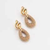 GOLDEN BEAD TWIST EARRINGS