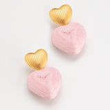 PINK HEART FASHION EARRINGS