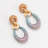 GREY MIX WRAPPED FASHION EARRINGS