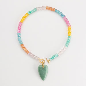 BLUSHING GREEN  PENDANT NECKLACE