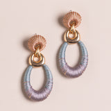 GREY MIX WRAPPED FASHION EARRINGS